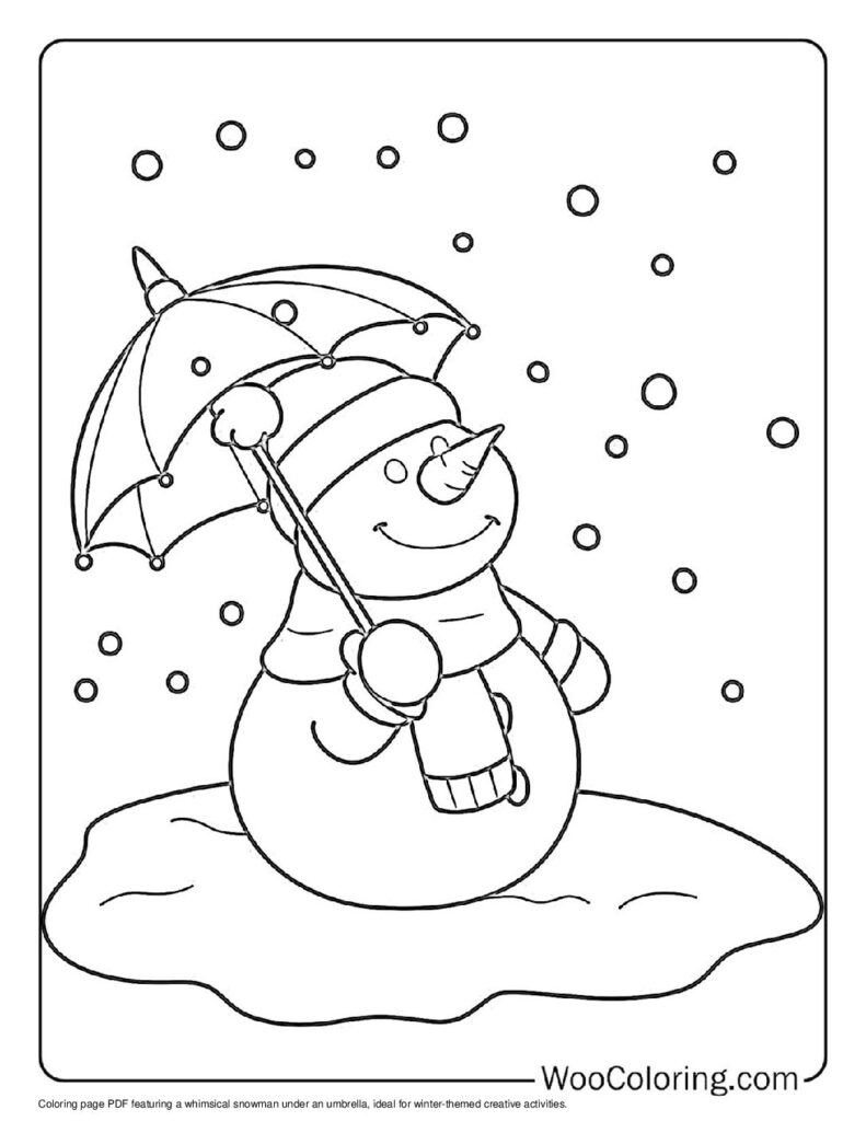 100  Snowman coloring pages  Free PDF To Print  - 16