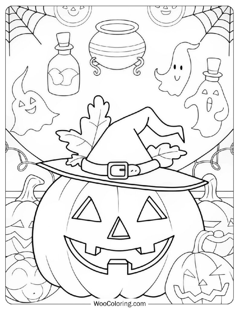 66 Pumpkin Coloring Pages  Free PDF To Print  - 33