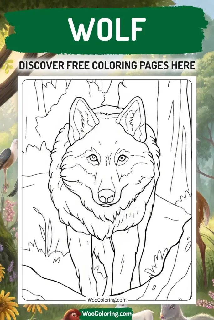 Wolf coloring pages designs from animal