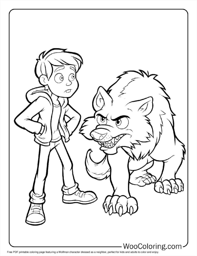100  Werewolf coloring pages  Free PDF To Print  - 61