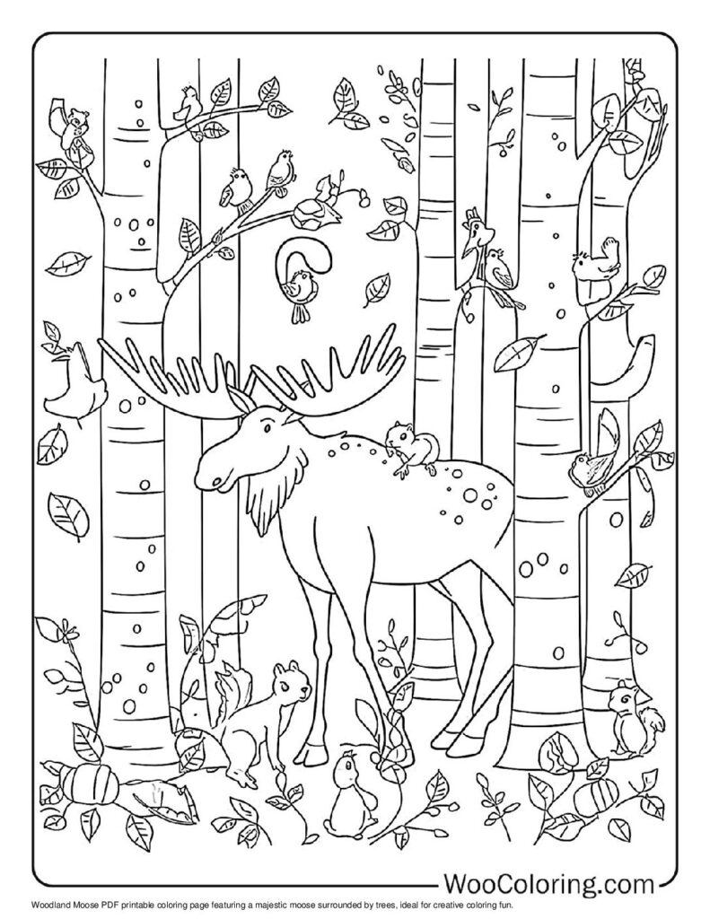 100  Moose coloring pages  Free PDF To Print  - 16
