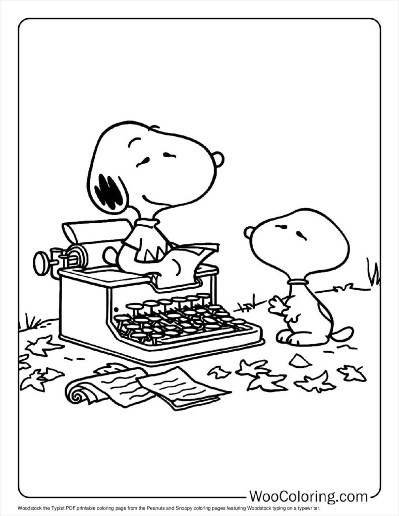 100  Peanuts   Snoopy coloring pages  Free PDF To Print  - 19