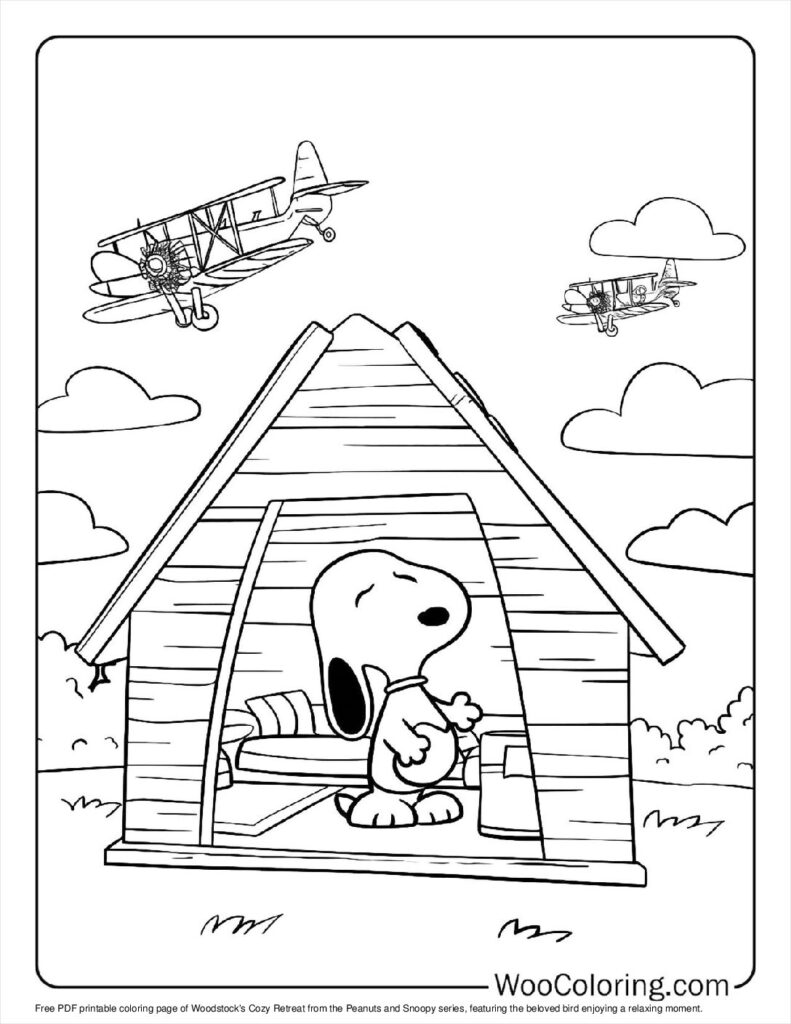 100  Peanuts   Snoopy coloring pages  Free PDF To Print  - 93