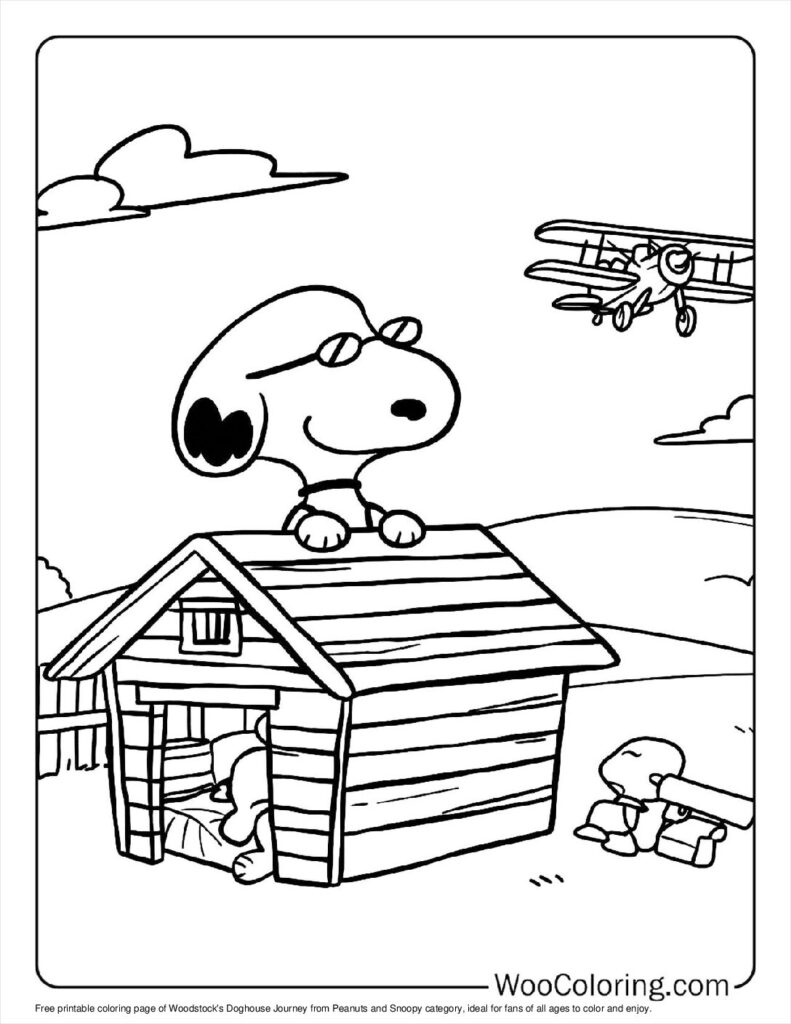 100  Peanuts   Snoopy coloring pages  Free PDF To Print  - 64