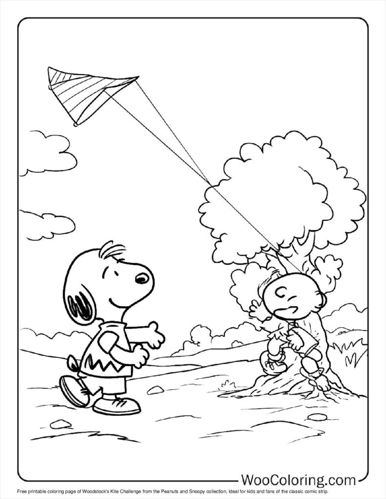 100  Peanuts   Snoopy coloring pages  Free PDF To Print  - 87
