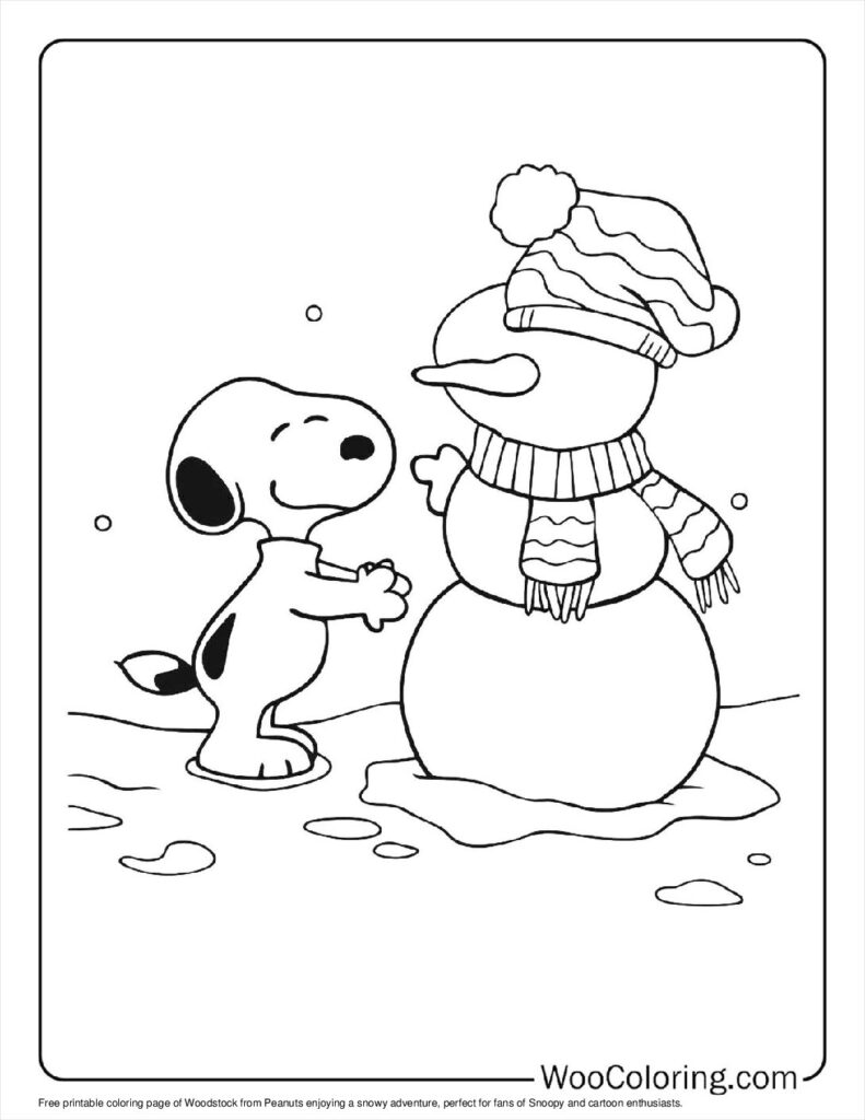 100  Peanuts   Snoopy coloring pages  Free PDF To Print  - 3