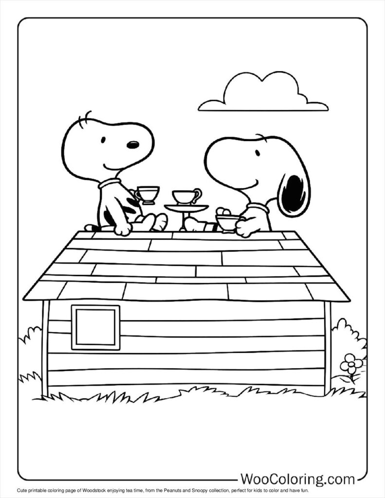 100  Peanuts   Snoopy coloring pages  Free PDF To Print  - 82