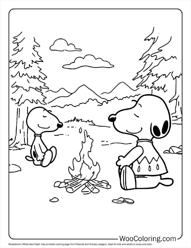 100  Peanuts   Snoopy coloring pages  Free PDF To Print  - 95