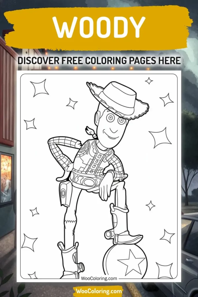 Woody coloring pages designs from movies