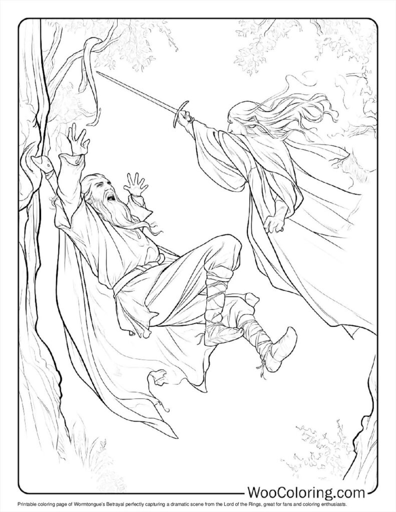 100  Lord Of The Rings coloring pages  Free PDF To Print  - 11