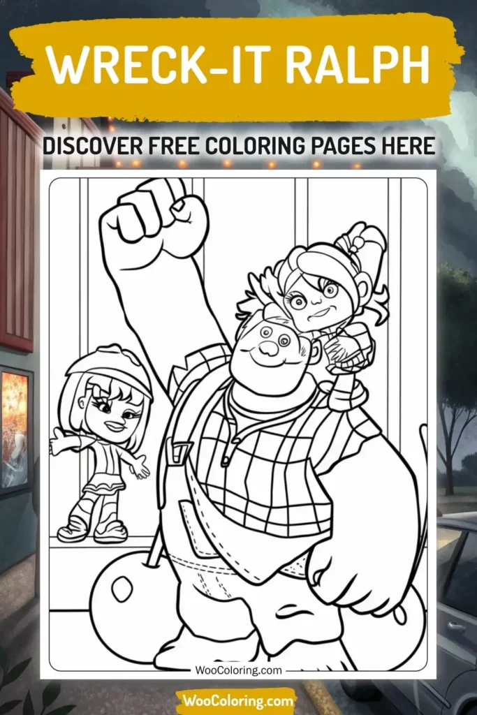 Wreck-It Ralph coloring pages designs from movies