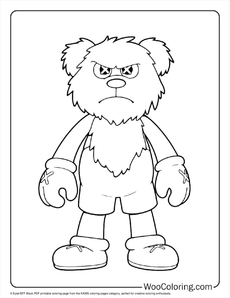 100  KAWS coloring pages  Free PDF To Print  - 41