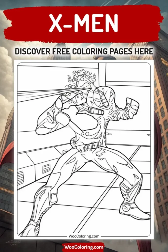 X-Men coloring pages designs with superhero