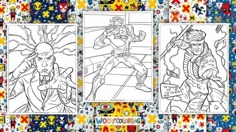 X-Men Coloring Pages Design Image