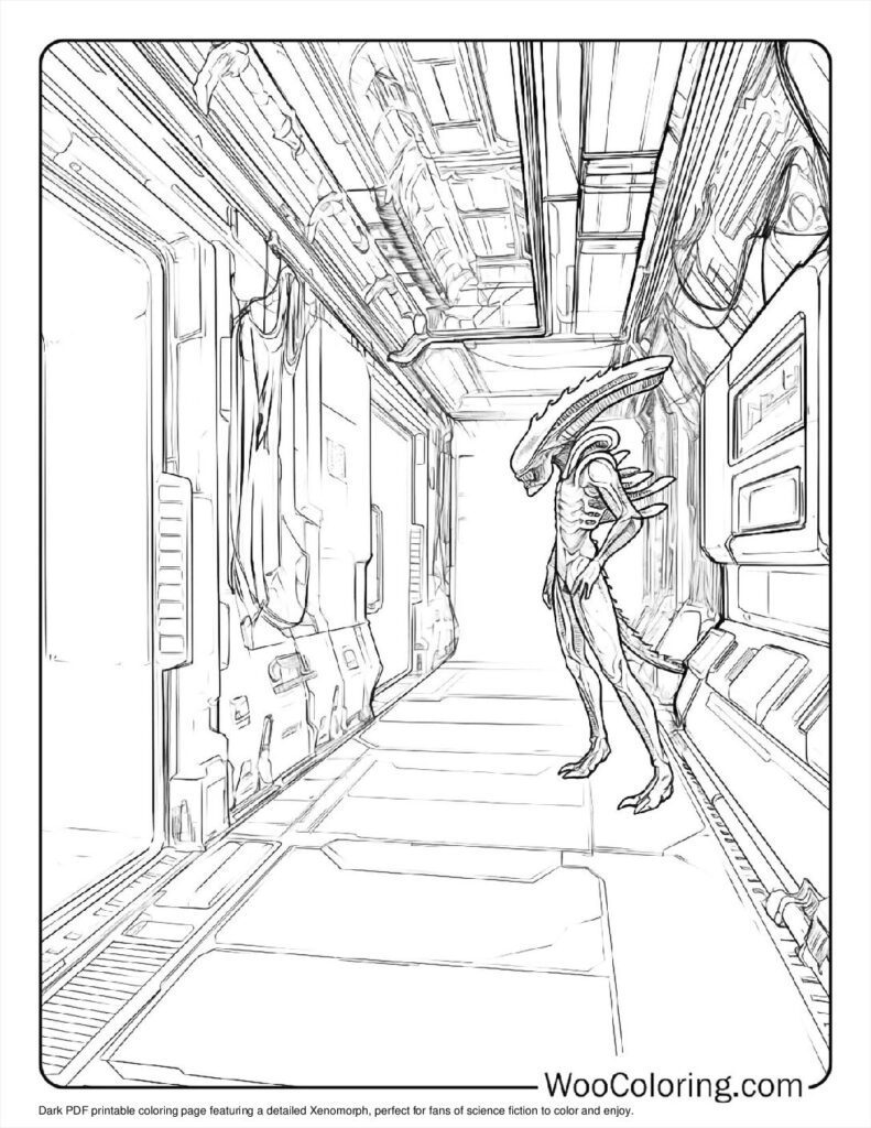 100  Alien coloring pages  Free PDF To Print  - 29