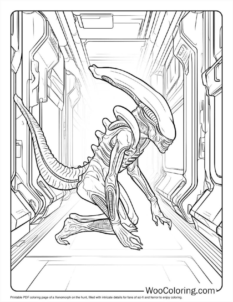 100  Alien coloring pages  Free PDF To Print  - 87