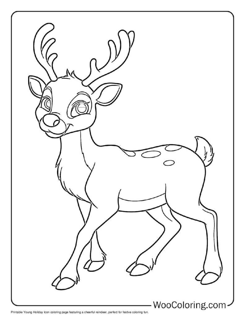 100  Reindeer coloring pages  Free PDF To Print  - 62