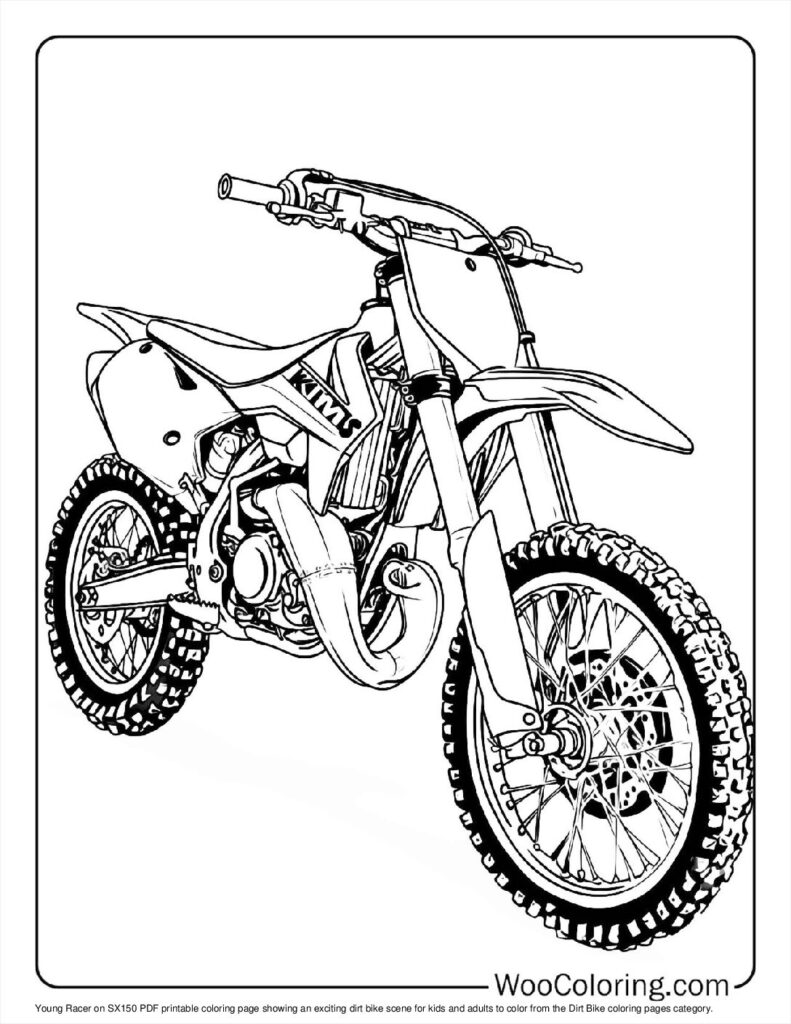 100  Dirt Bike coloring pages  Free PDF To Print  - 88