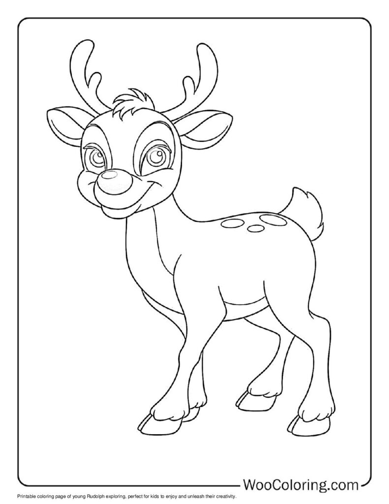 100  Rudolph coloring pages  Free PDF To Print  - 85
