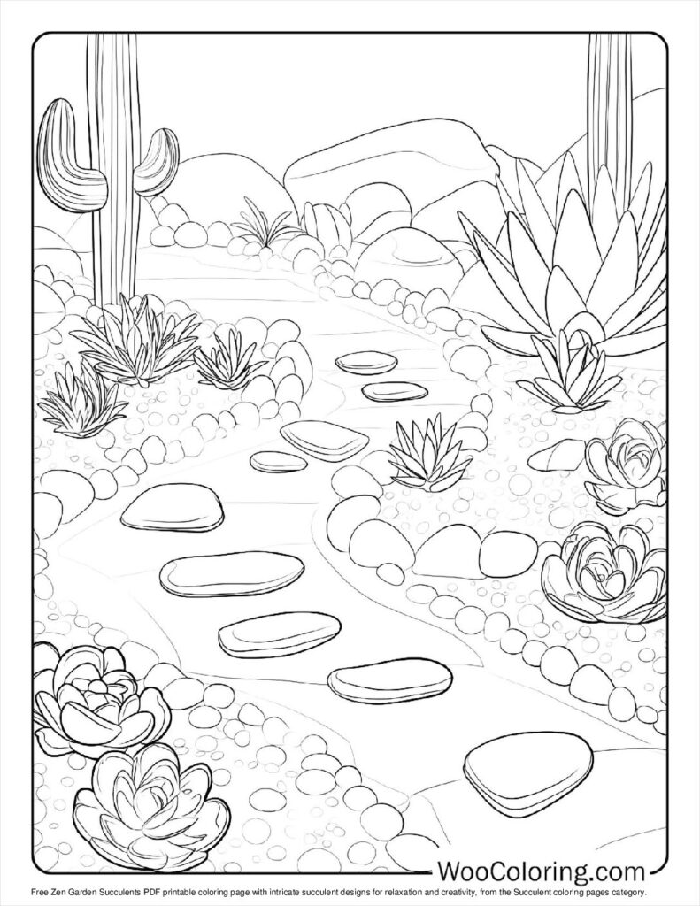 100  Succulent coloring pages  Free PDF To Print  - 17