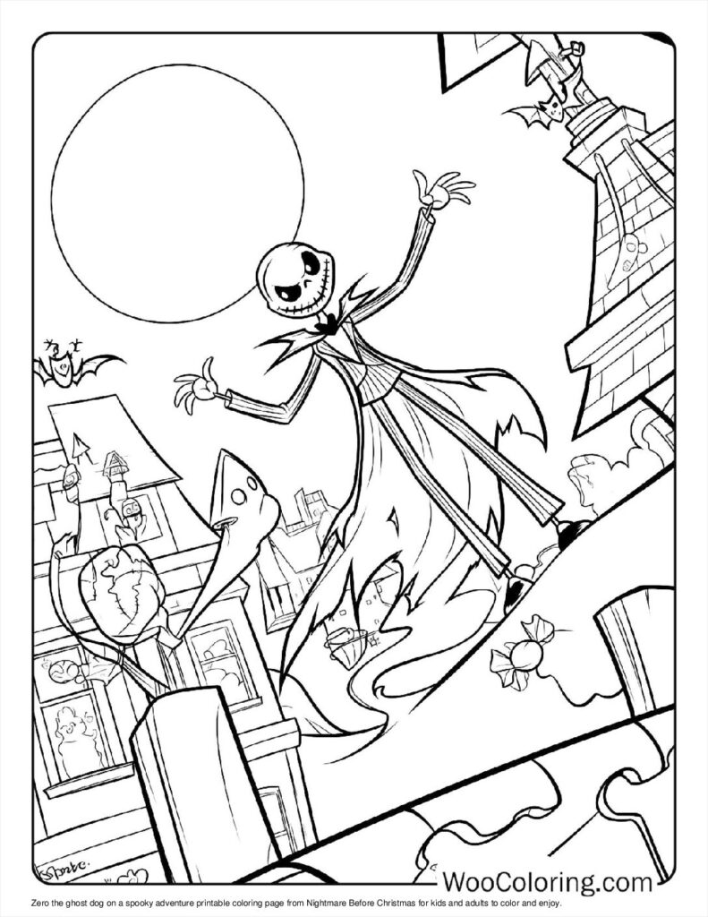 100  Nightmare Before Christmas coloring pages  Free PDF To Print  - 45