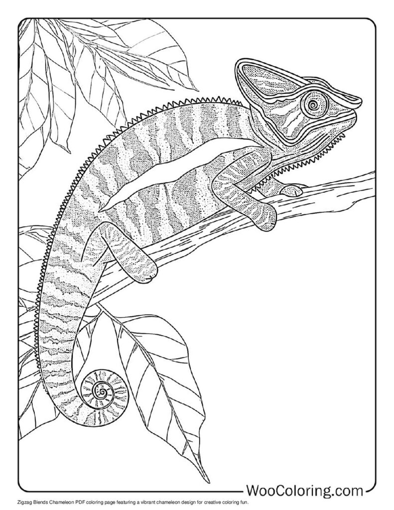 100  Chameleon coloring pages  Free PDF To Print  - 88