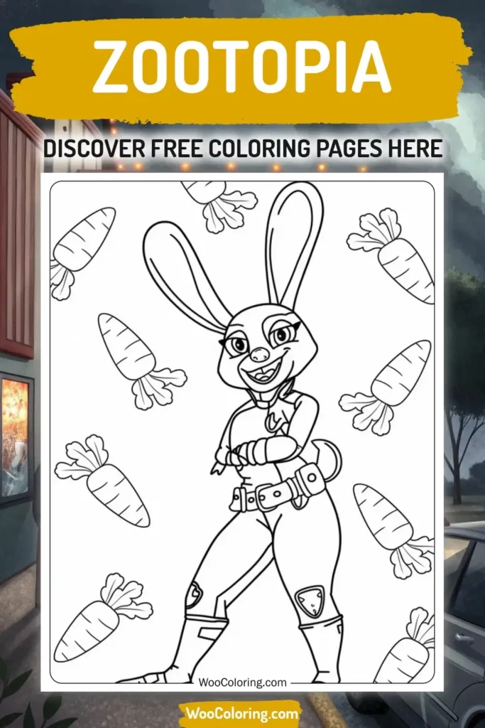 Zootopia coloring pages designs from movies