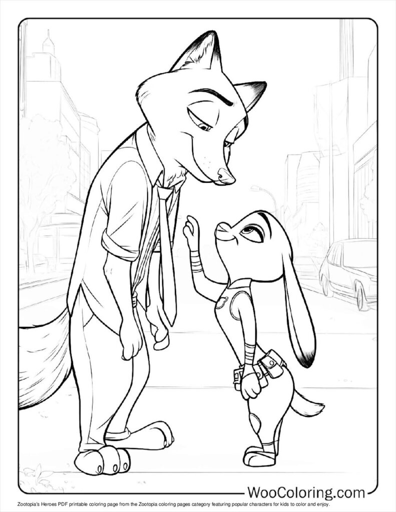 100  Zootopia coloring pages  Free PDF To Print  - 50